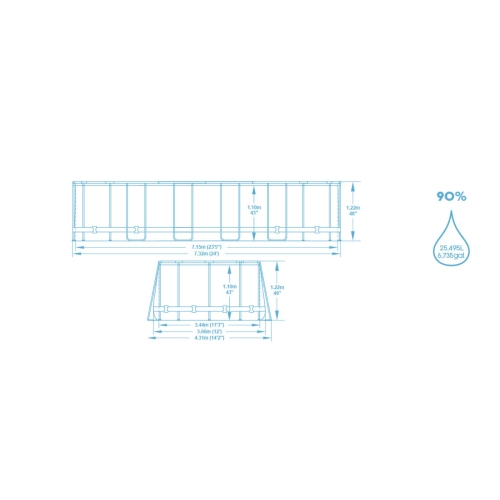 Wymiary basenu 5611T
